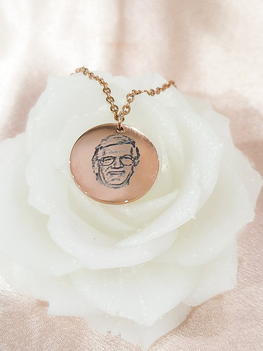 Engraved Photo Necklace