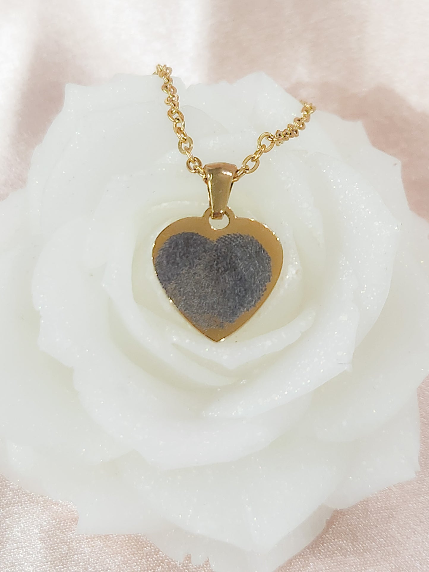 Engraved Finger Print Necklace