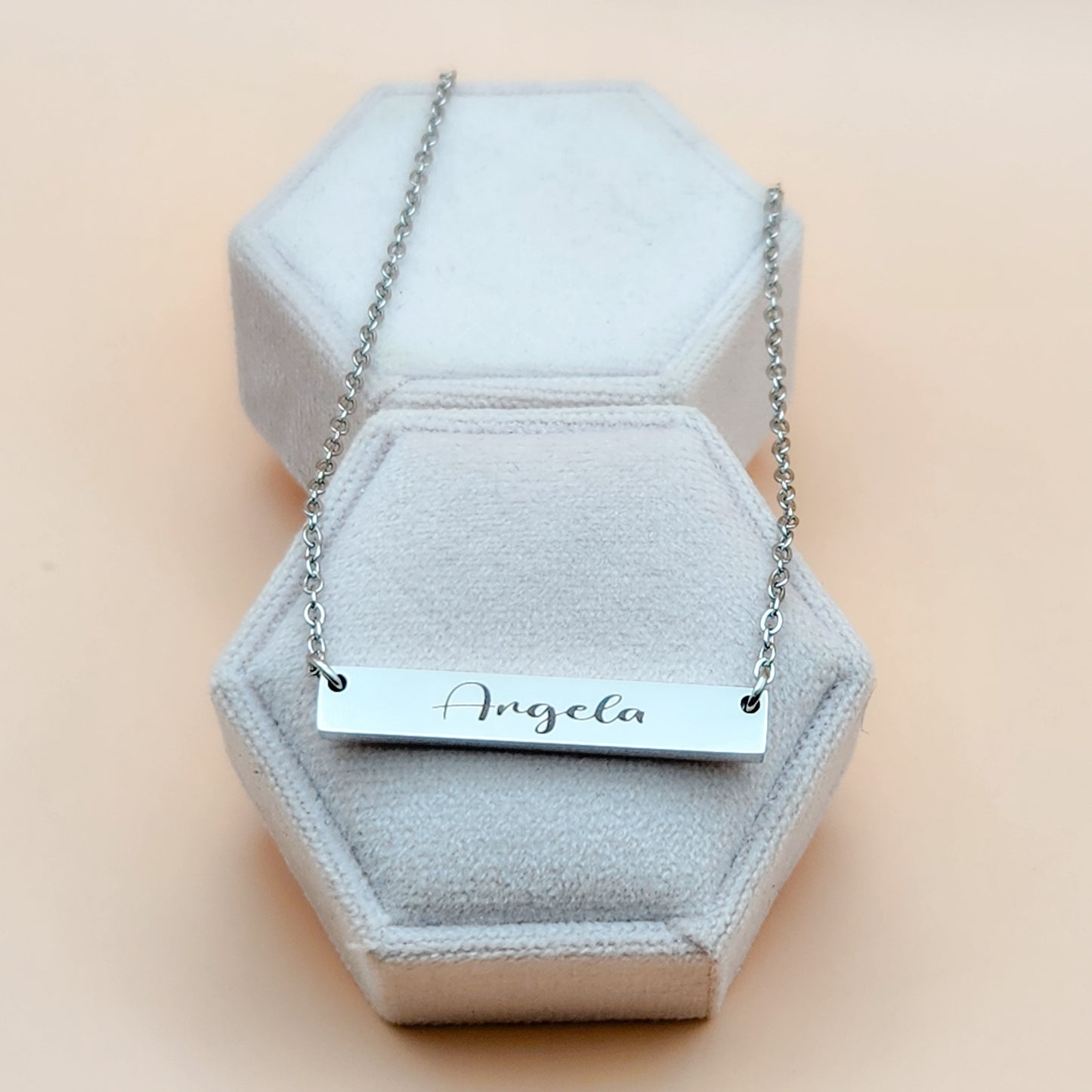 Engraved Bar Necklace