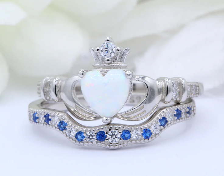Sapphire Claddagh Stacker