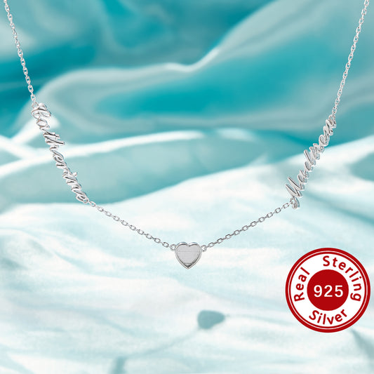 Personalized necklace with Keepsake Heart