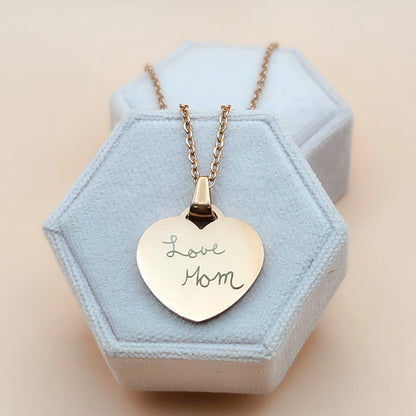 Engraved Handwriting Pendant