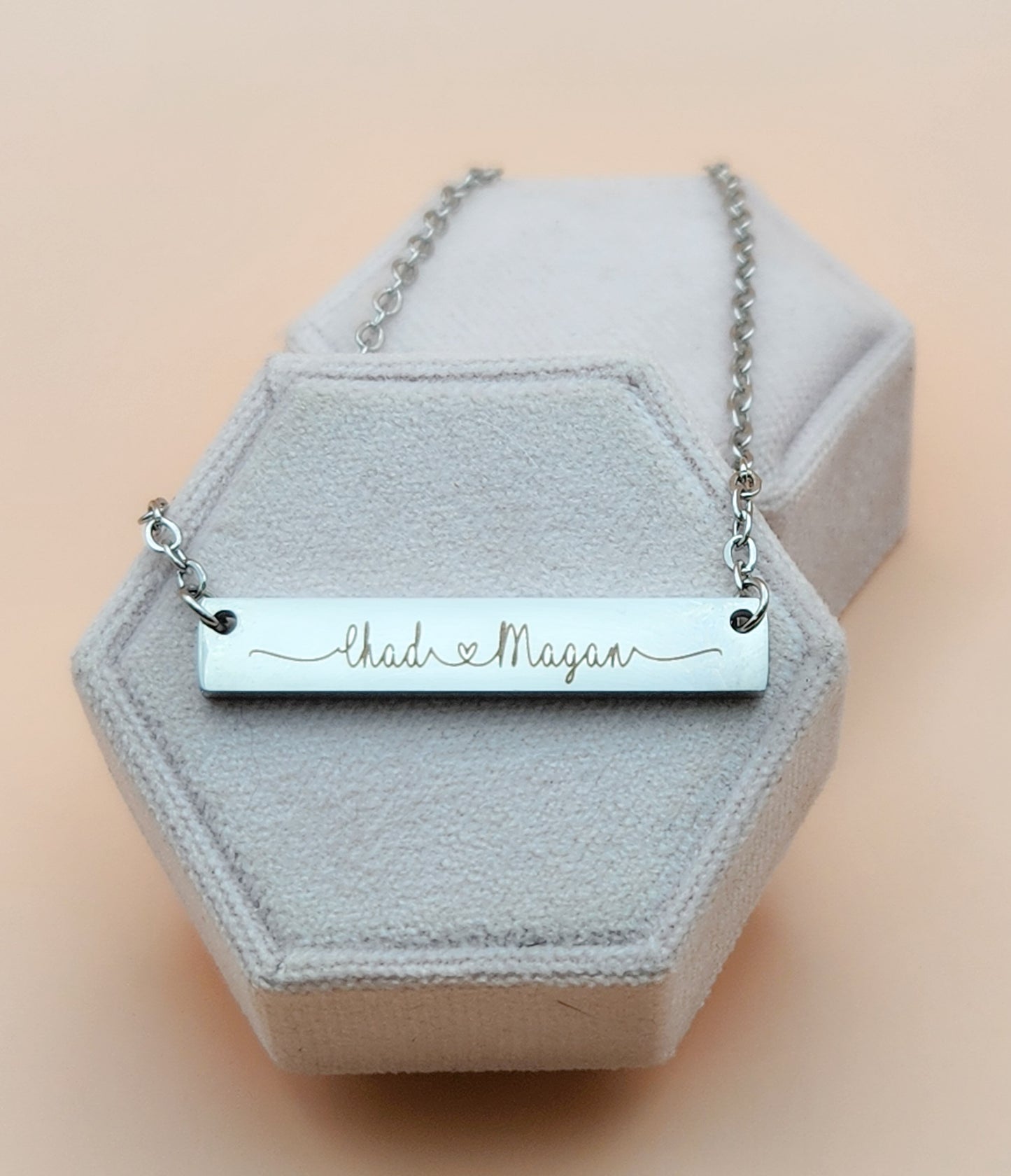 Engraved Bar Necklace