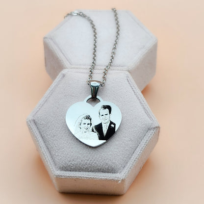 Engraved Photo Pendant