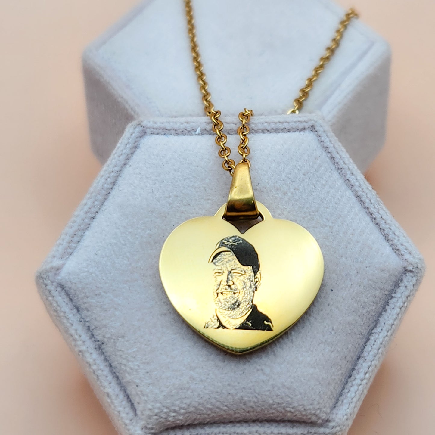 Engraved Photo Pendant