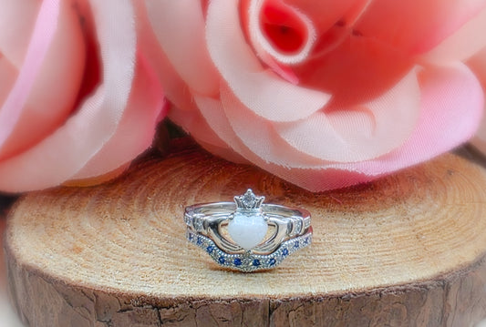 Sapphire Claddagh Stacker