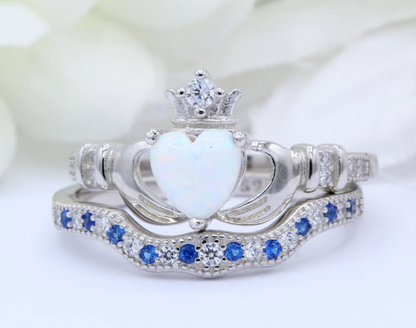 Sapphire Claddagh Stacker