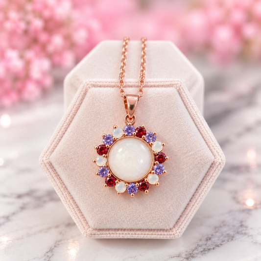 Daniella Necklace - Jan, Feb, June Birthstones