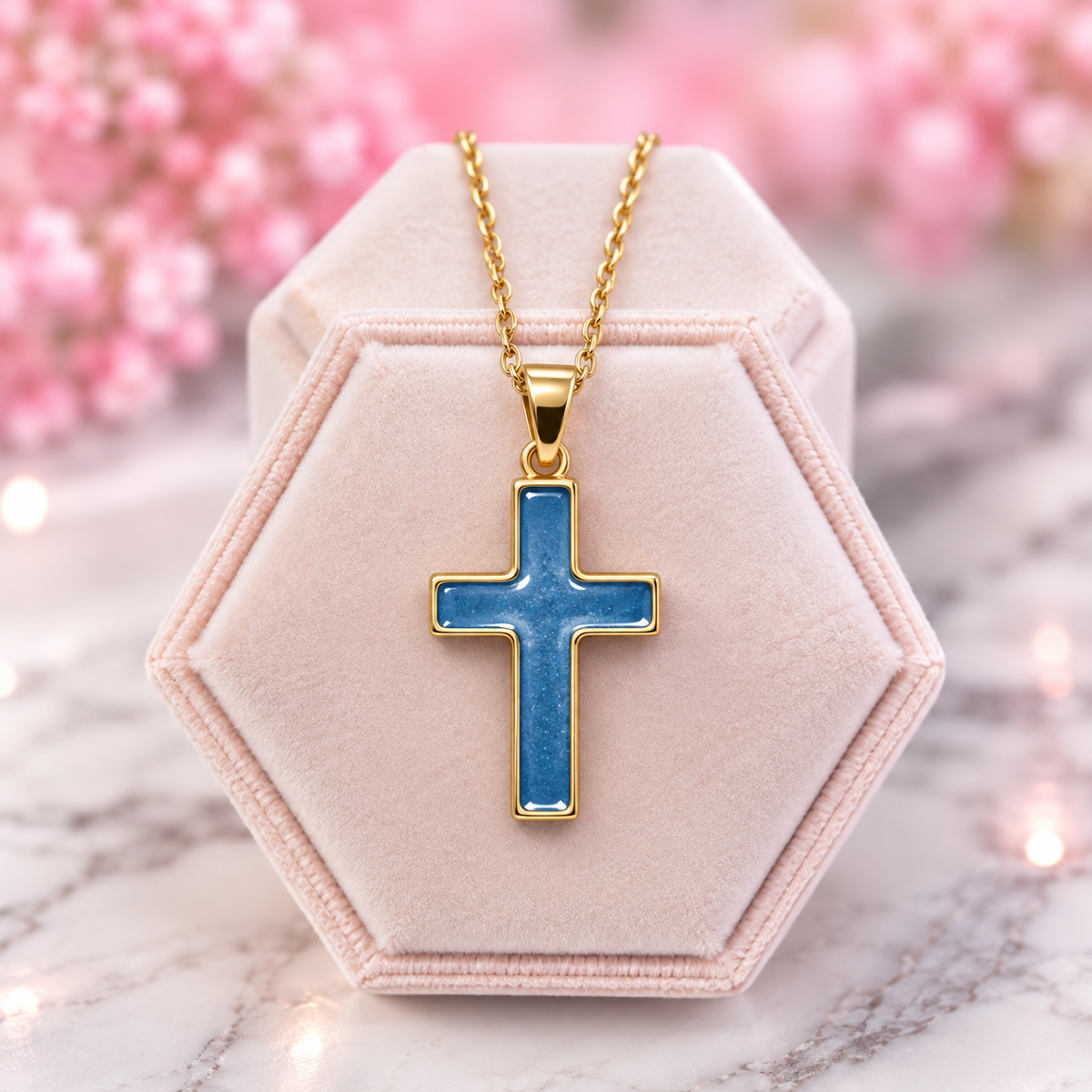 Cross Necklace Yellow Gold
