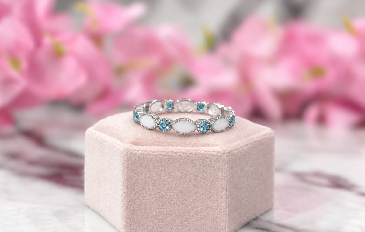Analise Half Band Size 9 March Birthstones