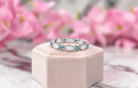 Analise Half Band Size 9 March Birthstones