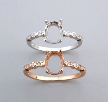Delilah Breastmilk Ring or Memorial Ring Setting 