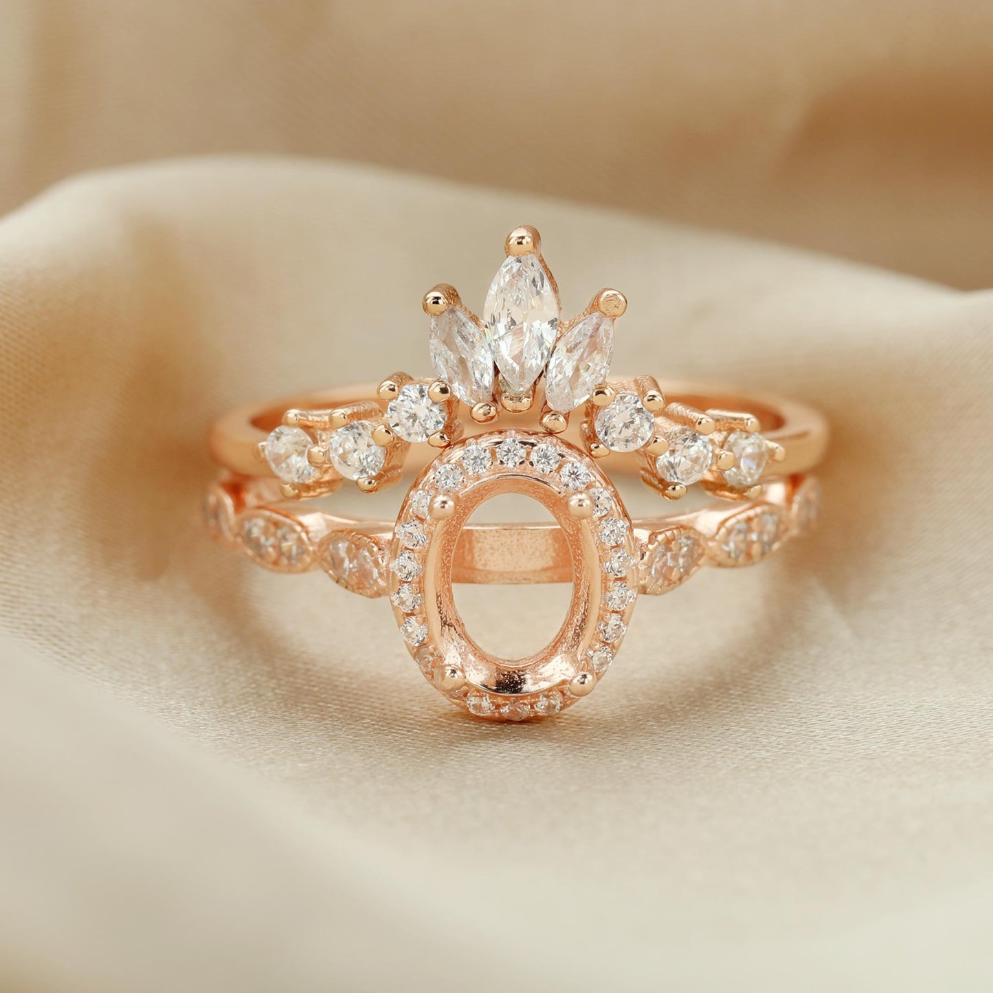 Cecelia Crown Breastmilk Ring or Memorial Ring Setting 