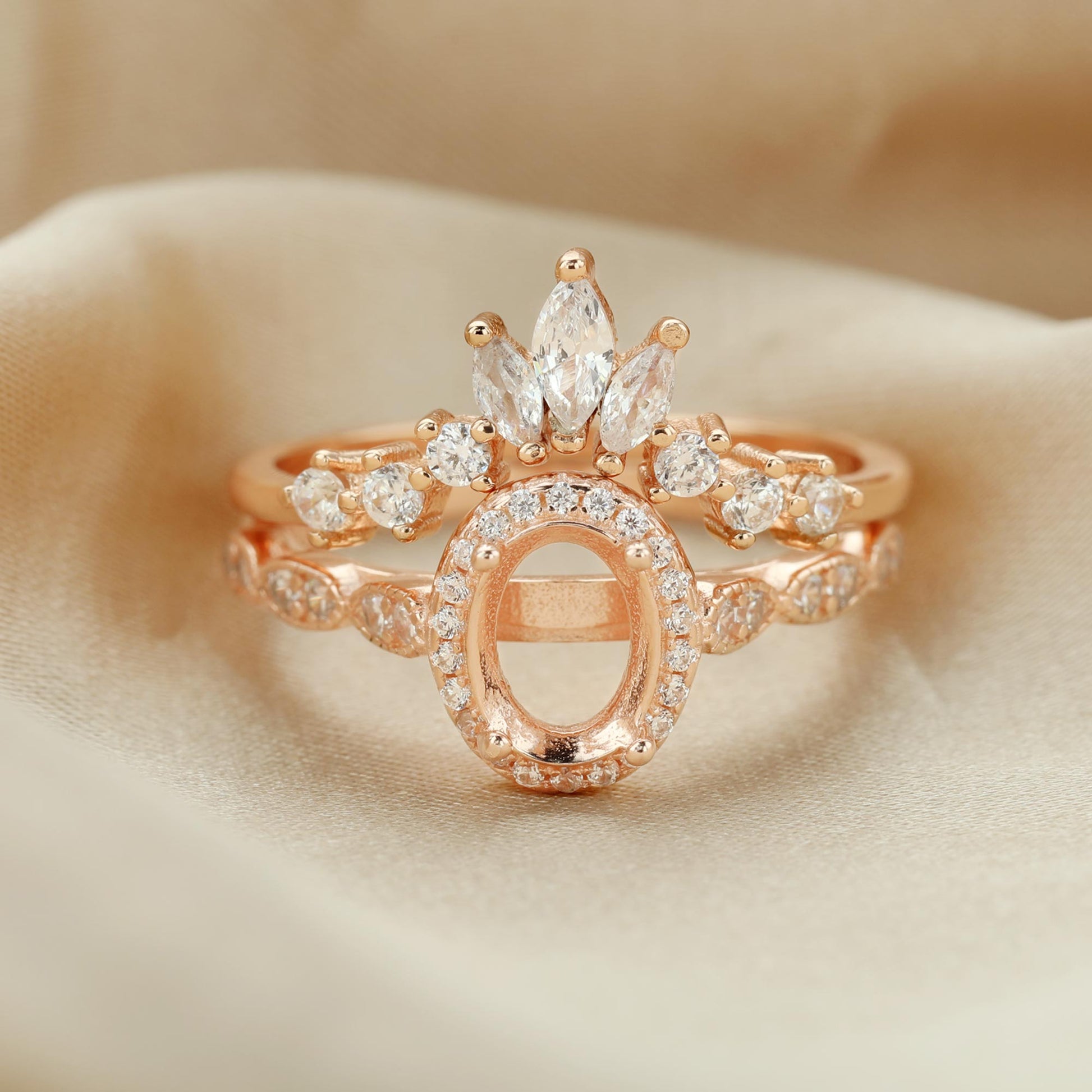 Cecelia Crown Breastmilk Ring or Memorial Ring Setting 